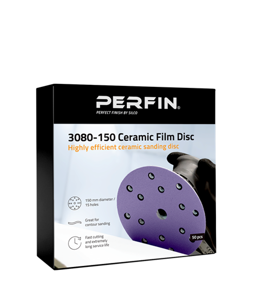 Perfin Krążek ścierny na rzep 3080-150 Ceramic Film Disc, 150 mm, MH; P060
