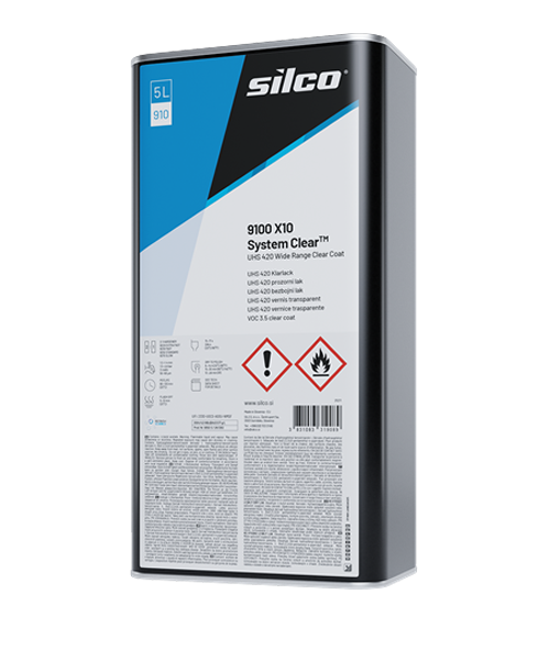 Silco Lakier bezbarwny 9100 X10 System Clear, UHS; 5 l