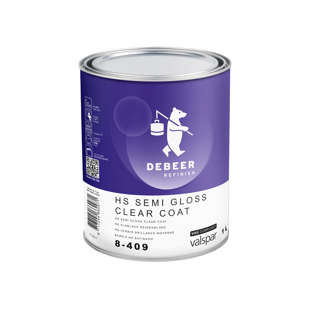 8-409 HS Semi Gloss Clear Coat, średni połysk