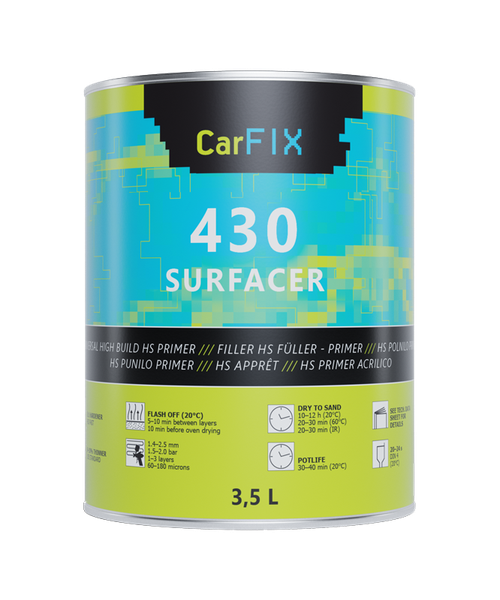 Carfix Podkład akrylowy 430 Surfacer, HS, Szary; 3,5 l