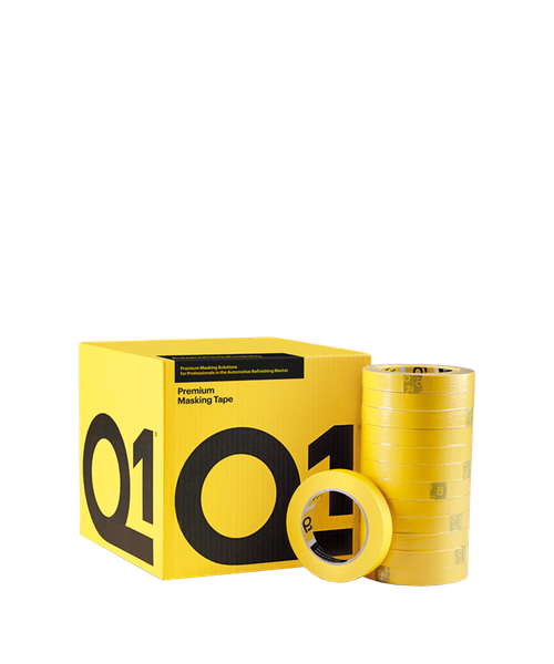 Q1 Taśma maskująca Premium, Żółta; 18 mm x 50 m