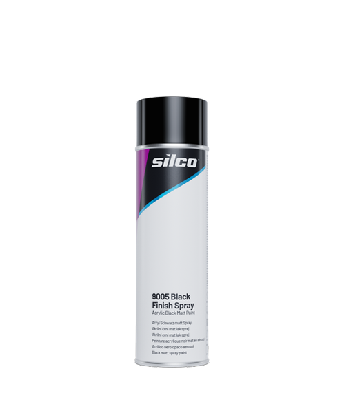 Silco Lakier akrylowy 9005 Black Finish Spray, Czarny mat; 500 ml