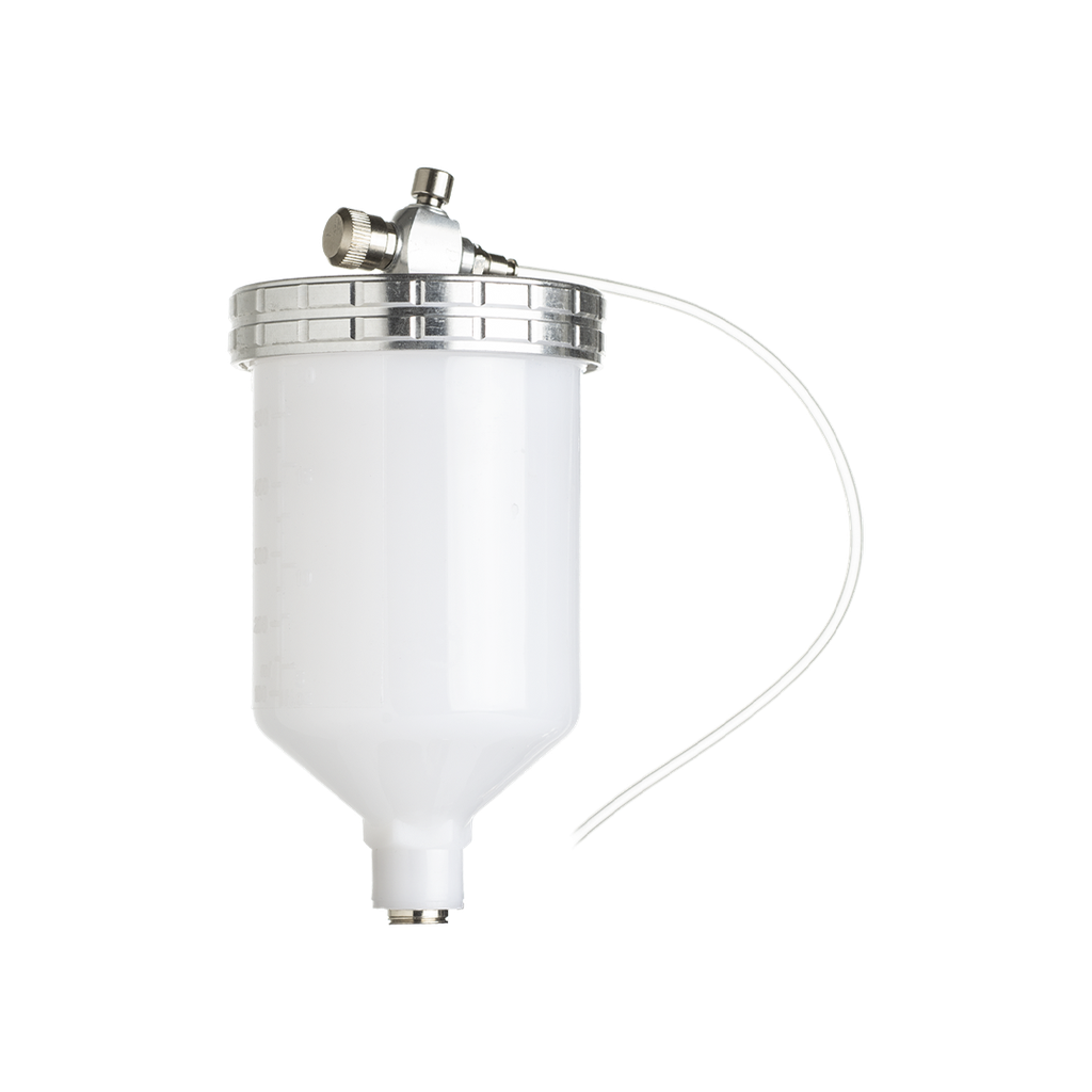 Pressure Assisted Gravity Feed Cup