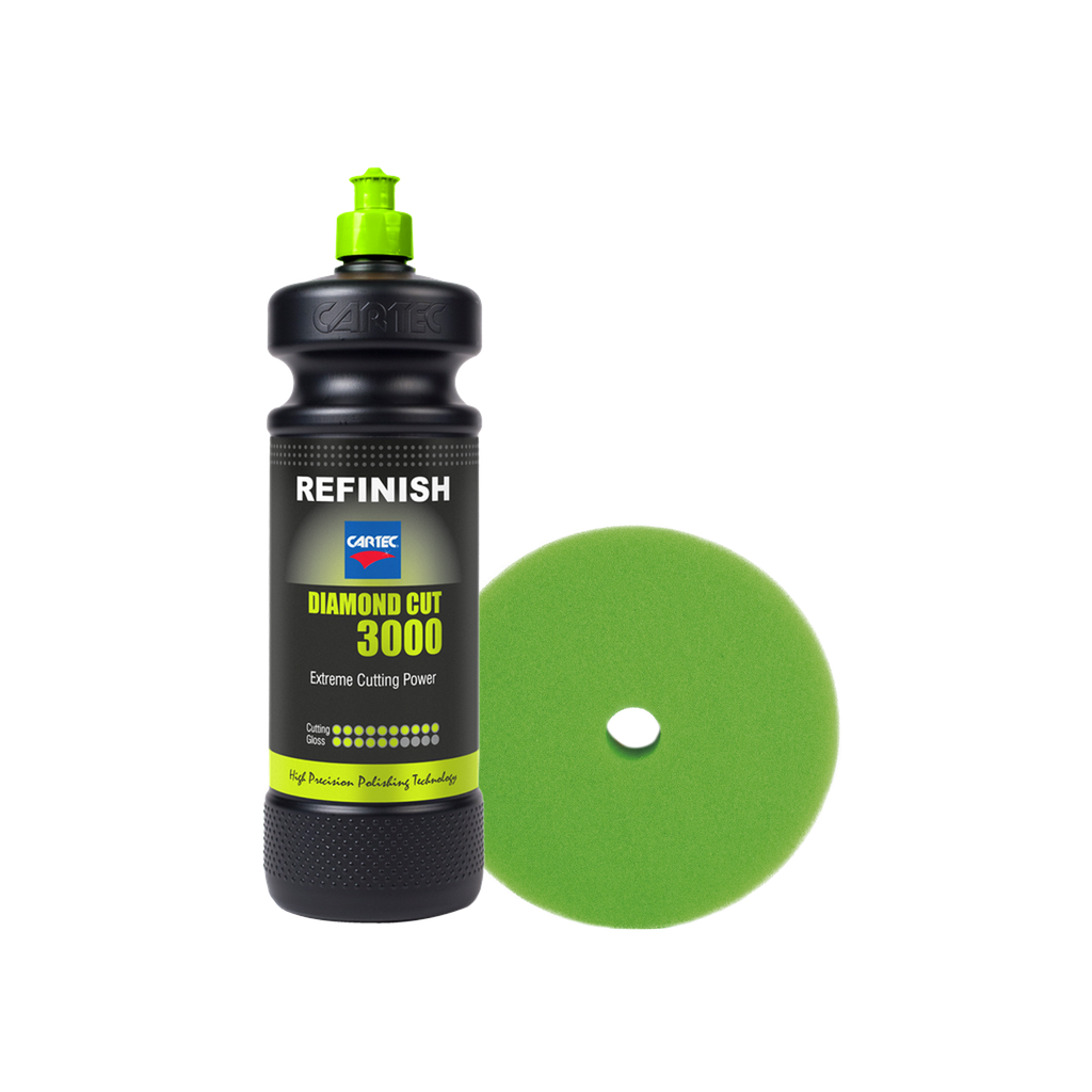 Diamond Cut 3000, 1 kg + Unipad, Ciemnozielony, 140 mm x 23 mm